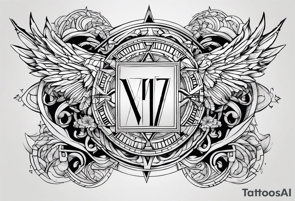 Roman numeral 9728 tattoo idea