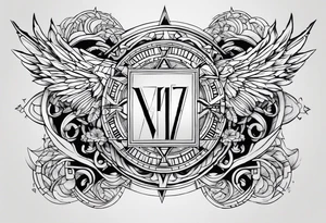 Roman numeral 9728 tattoo idea