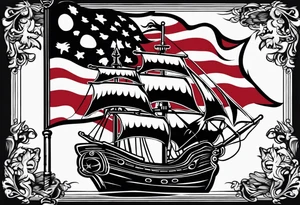 Pirate flag tattoo idea