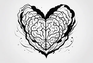 Brain, heart, love, abstract, symbolism, perseverance, heart break makes you strong, worth it, pain makes you stronger, strength tattoo idea