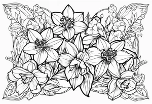 Stars Larkspur, narcissus tattoo idea