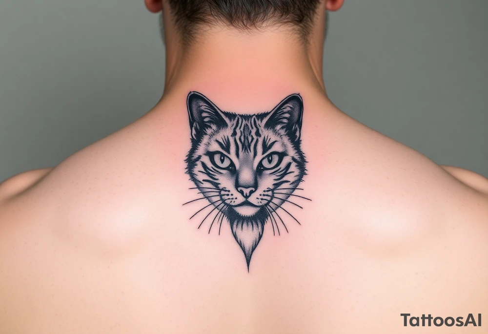 black cat tattoo idea