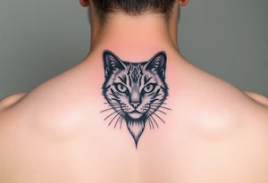black cat tattoo idea