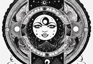 Astrology, Gemini, Natal Chart, angelic, soul mates, vision, planetary, ying yang, the moon, third eye, armband tattoo idea