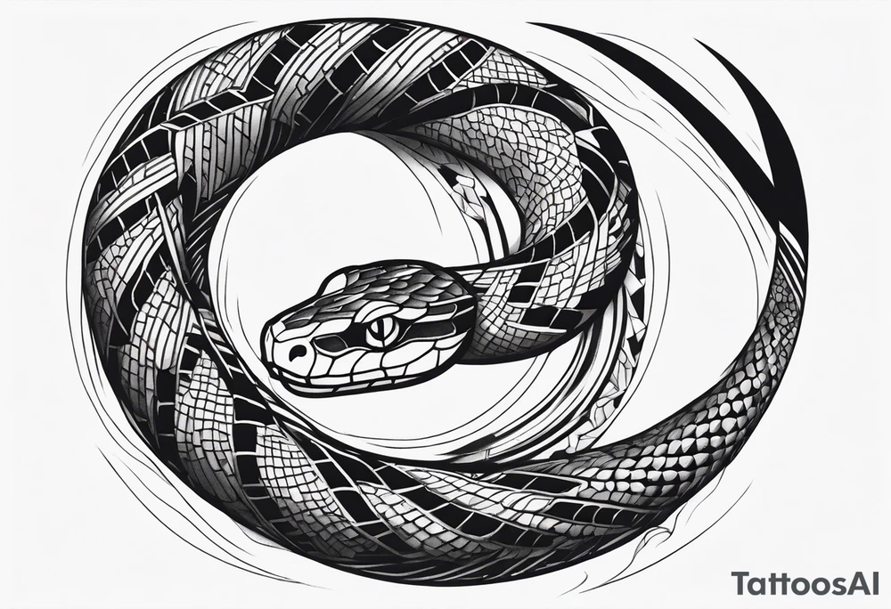 Snake wrapped around arm tattoo idea
