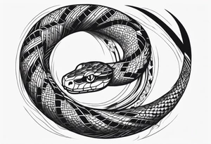 Snake wrapped around arm tattoo idea