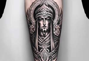 the name saint forearm tattoo tattoo idea