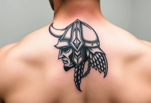 Larhe vikings helmet tattoo idea