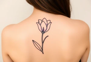 violet and tulip tattoo idea