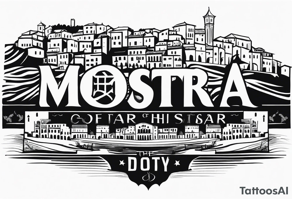 The city of Mostar. Now put a warrior in front. tattoo idea