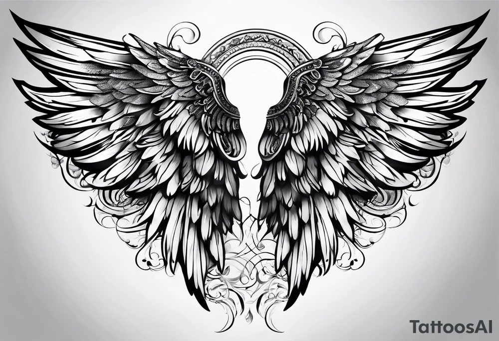 angel wings tattoo idea
