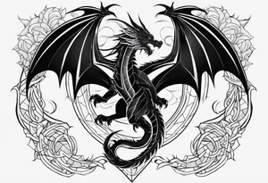 symetrical dragon tattoo idea