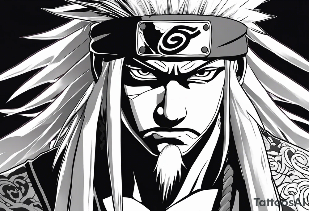 Sage mode jiraiya from the anime naruto tattoo idea