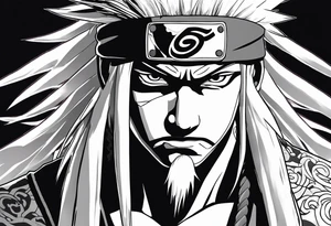 Sage mode jiraiya from the anime naruto tattoo idea