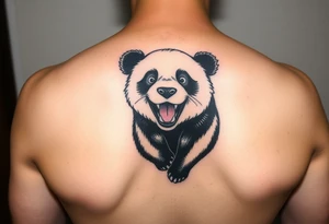 happy panda tattoo idea