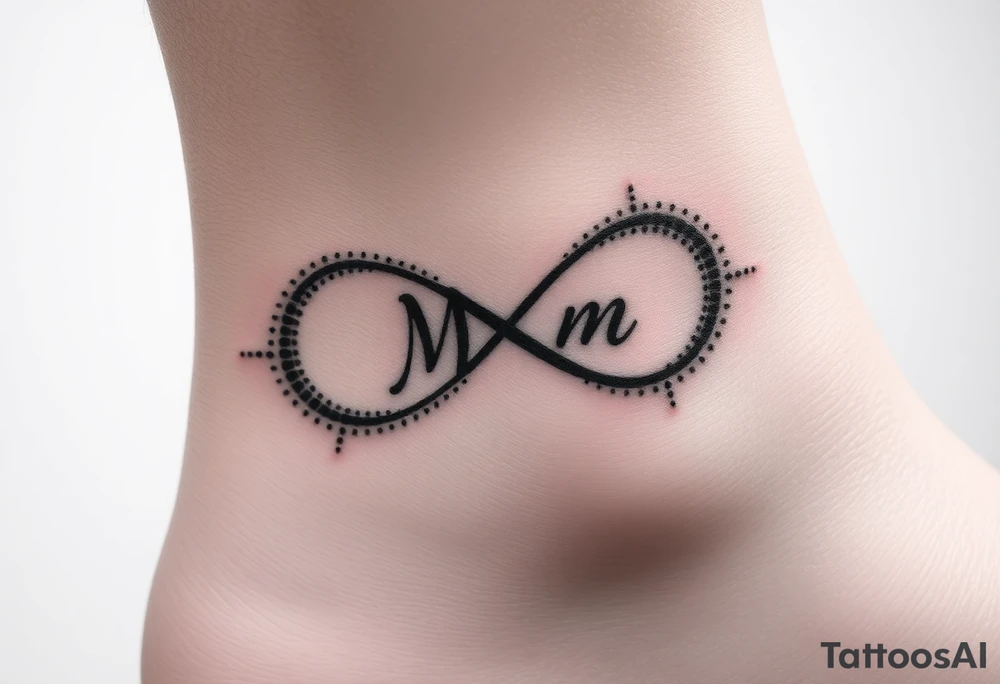 infinity symbol with mum in it tattoo idea