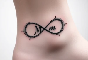 infinity symbol with mum in it tattoo idea