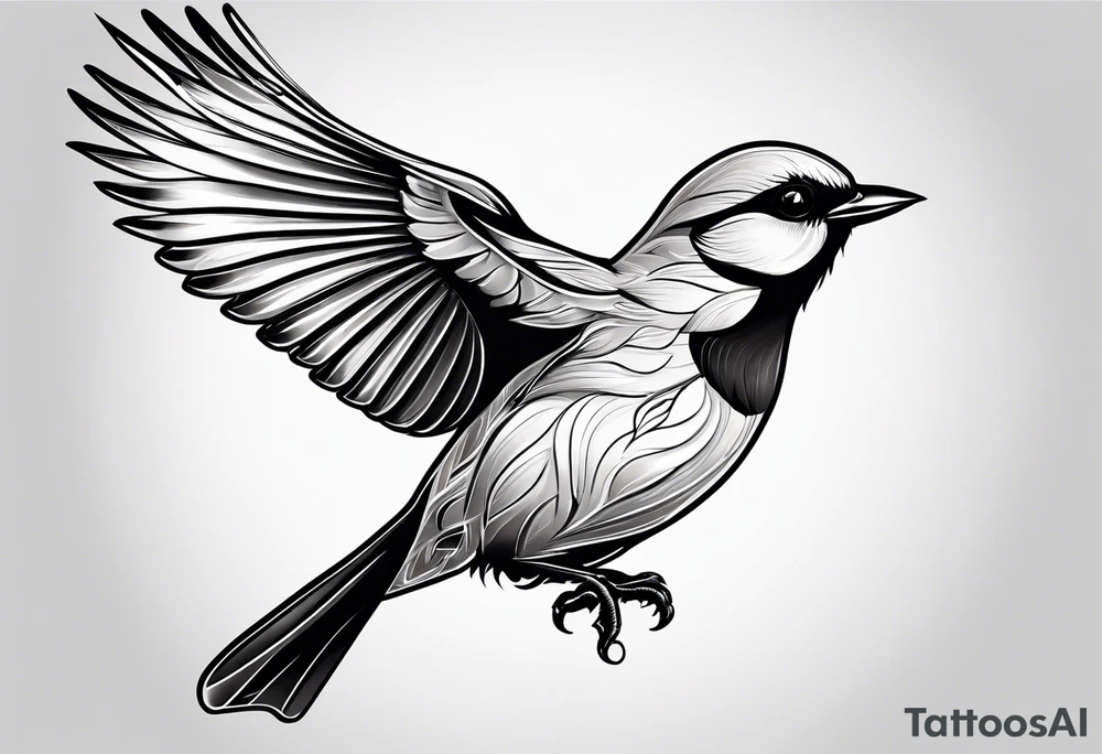 small bird few detail as possible tattoo idea