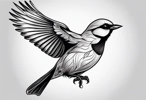 small bird few detail as possible tattoo idea