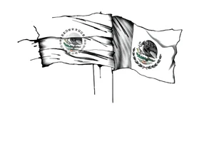 Venezuelan and Mexican flag tattoo idea