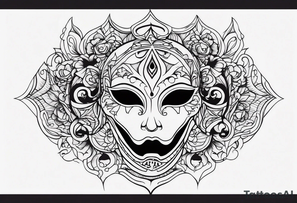 Spooky,, ghost face tattoo idea