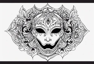Spooky,, ghost face tattoo idea