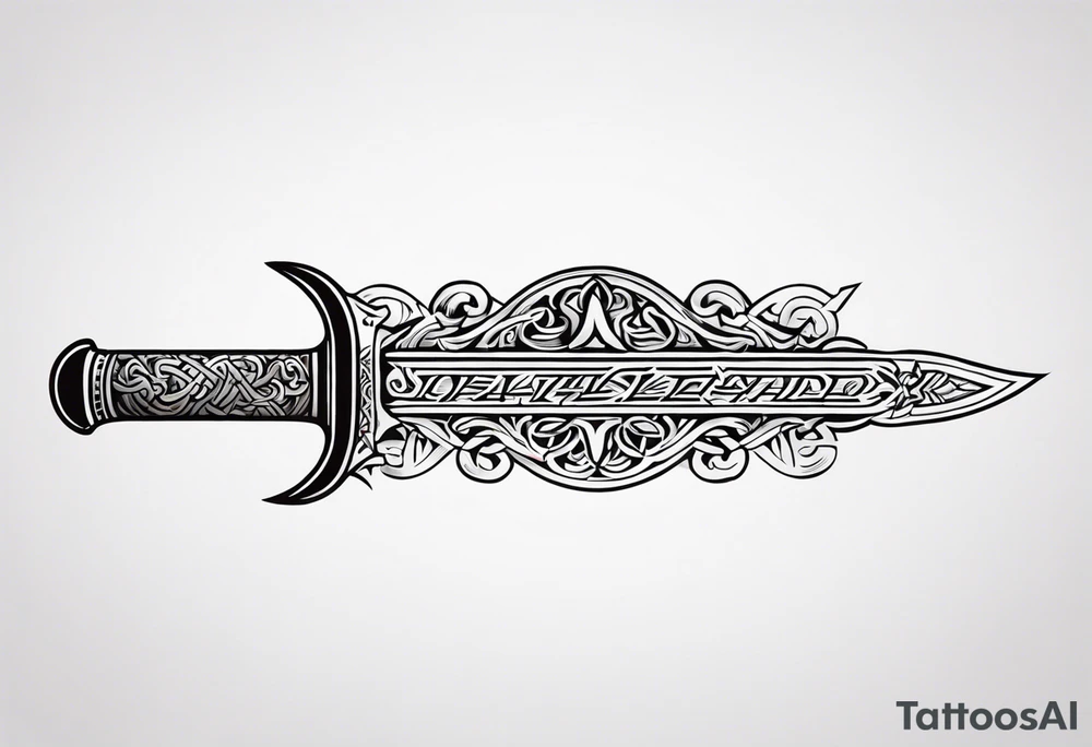 Viking sword Valhalla death tattoo idea
