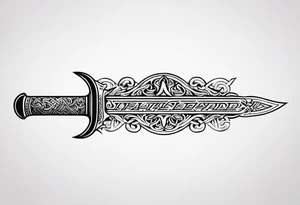 Viking sword Valhalla death tattoo idea
