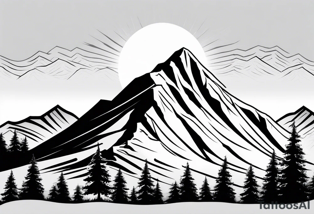 Small
One Mountain peak
Silhouette tattoo idea