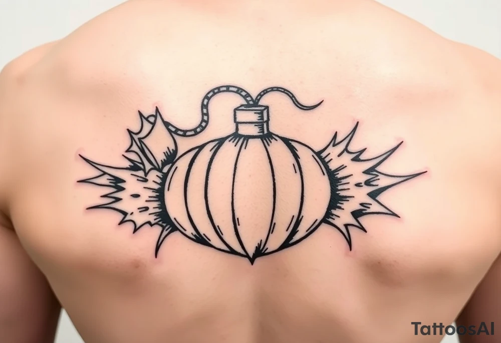 Exploding bomb tattoo idea