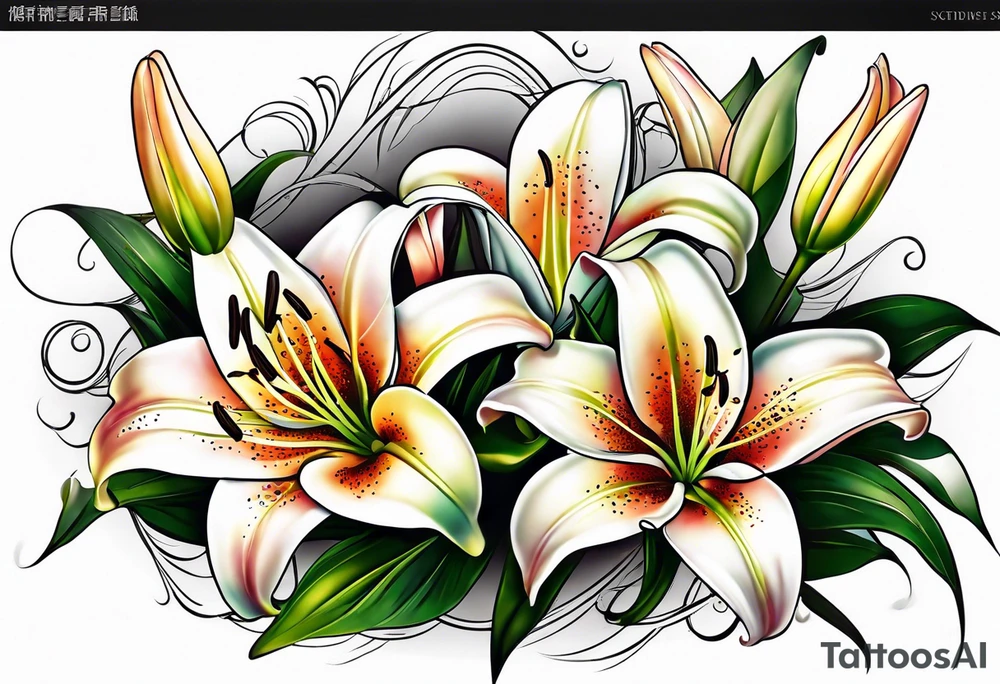 lily flower tattoo idea