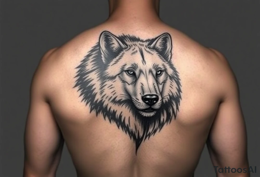 A solitary yet sublime and noble wolf and its progeny the face. for  left arm tattoo tattoo idea