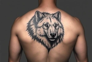 A solitary yet sublime and noble wolf and its progeny the face. for  left arm tattoo tattoo idea