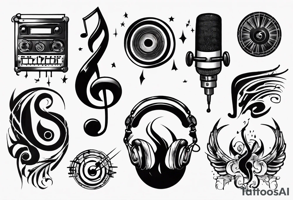 music sound tattoo idea