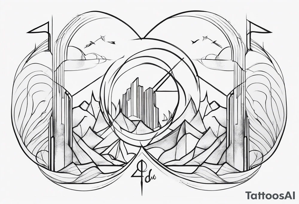 Combination of a and d tattoo idea