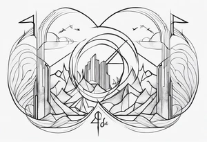Combination of a and d tattoo idea