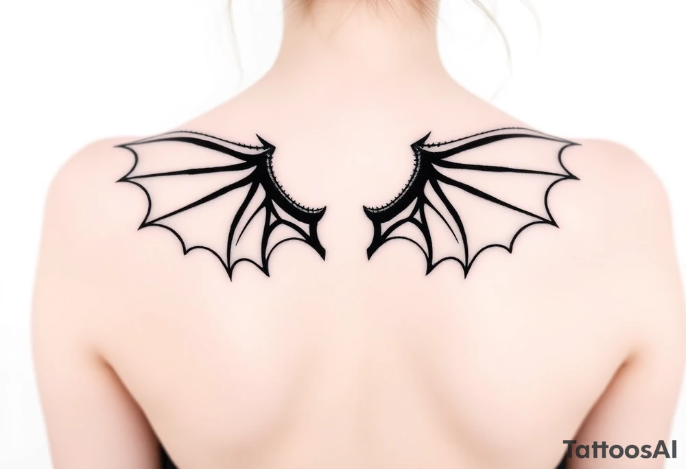 Dragon wings tattoo idea