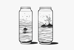 Father daughter matching 2 separate tattoos . Water related. Marine life tattoo idea