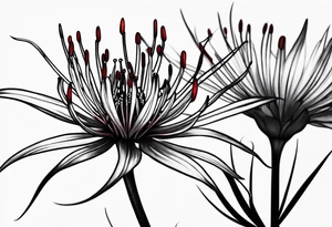 Red spider lilies tattoo idea