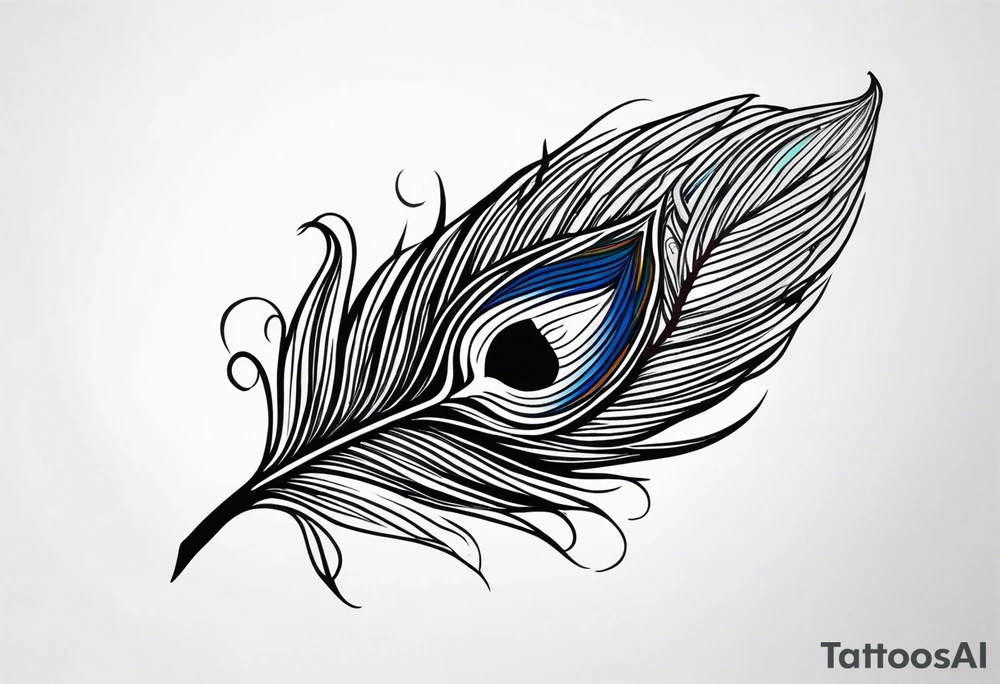 pen and peacock 
feather tattoo idea