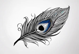 pen and peacock 
feather tattoo idea