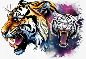 growling tiger tattoo idea