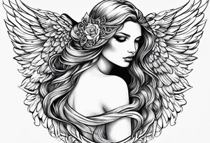 faceless angel tattoo idea