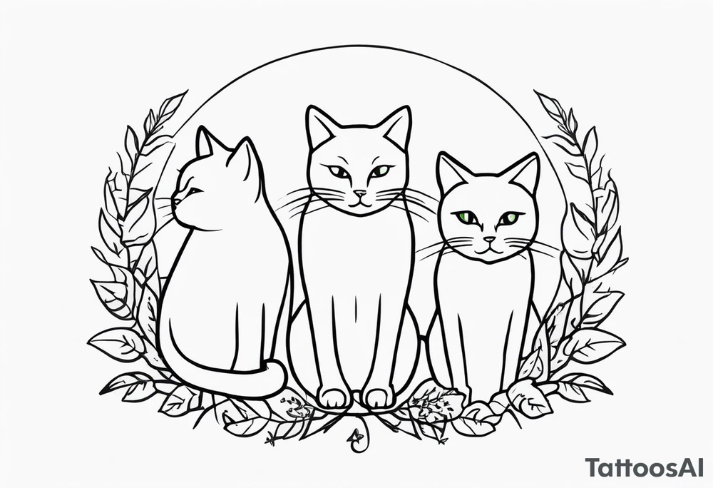 Cats and weed tattoo idea