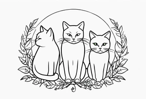 Cats and weed tattoo idea