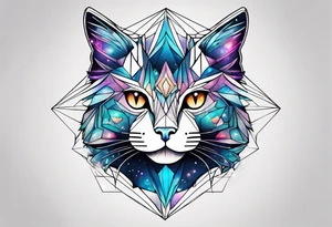 cosmic cat tattoo idea