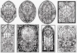 Stained glass window tattoo idea