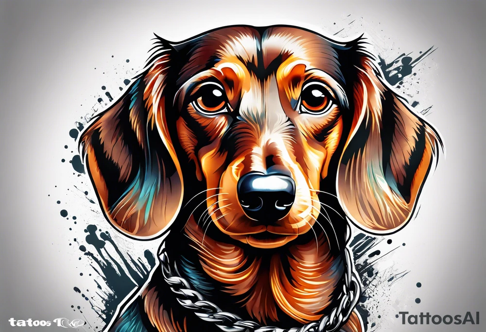dachshund bark tattoo idea