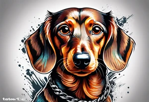 dachshund bark tattoo idea