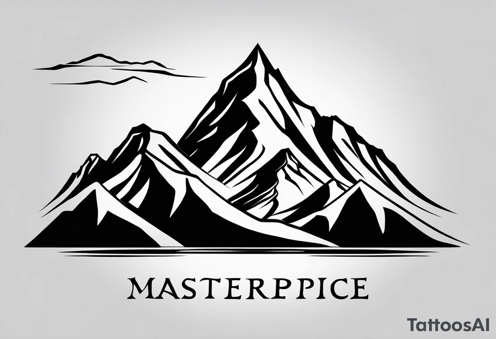 Mountain range silhouette chic tattoo idea